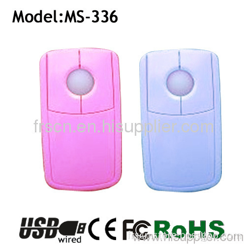 Ms-336 3d Optical Mini Flat Wired Mouse For Gift